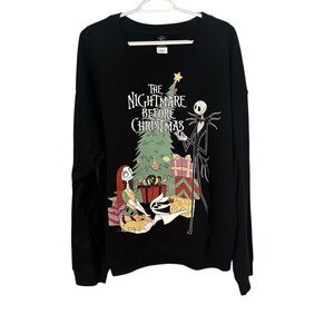 Nightmare‎ Before Christmas Sweatshirt Womens Juniors Sweatshirt XXXL Tim Burton
